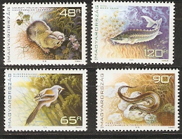 Stamps from Hungary. Fauna